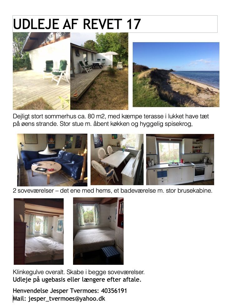 Henvendelse Jesper Tvermoes 40 35 61 91
mail: jesper-tvermoes@yahoo.dk