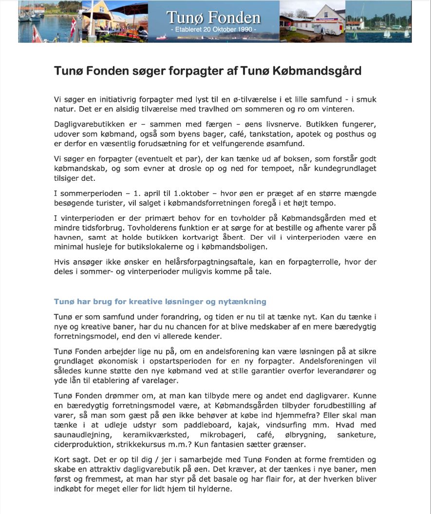 Ny forpagter til Købmandsgården !